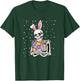 Bunny Skeleton Holding Easter Eggs Funny Easter Day Kids T-Shirt - T-Shirt | Forest