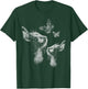 Cat with Kitten and Butterflies Scribble Art , black T-Shirt - T-Shirt | Forest