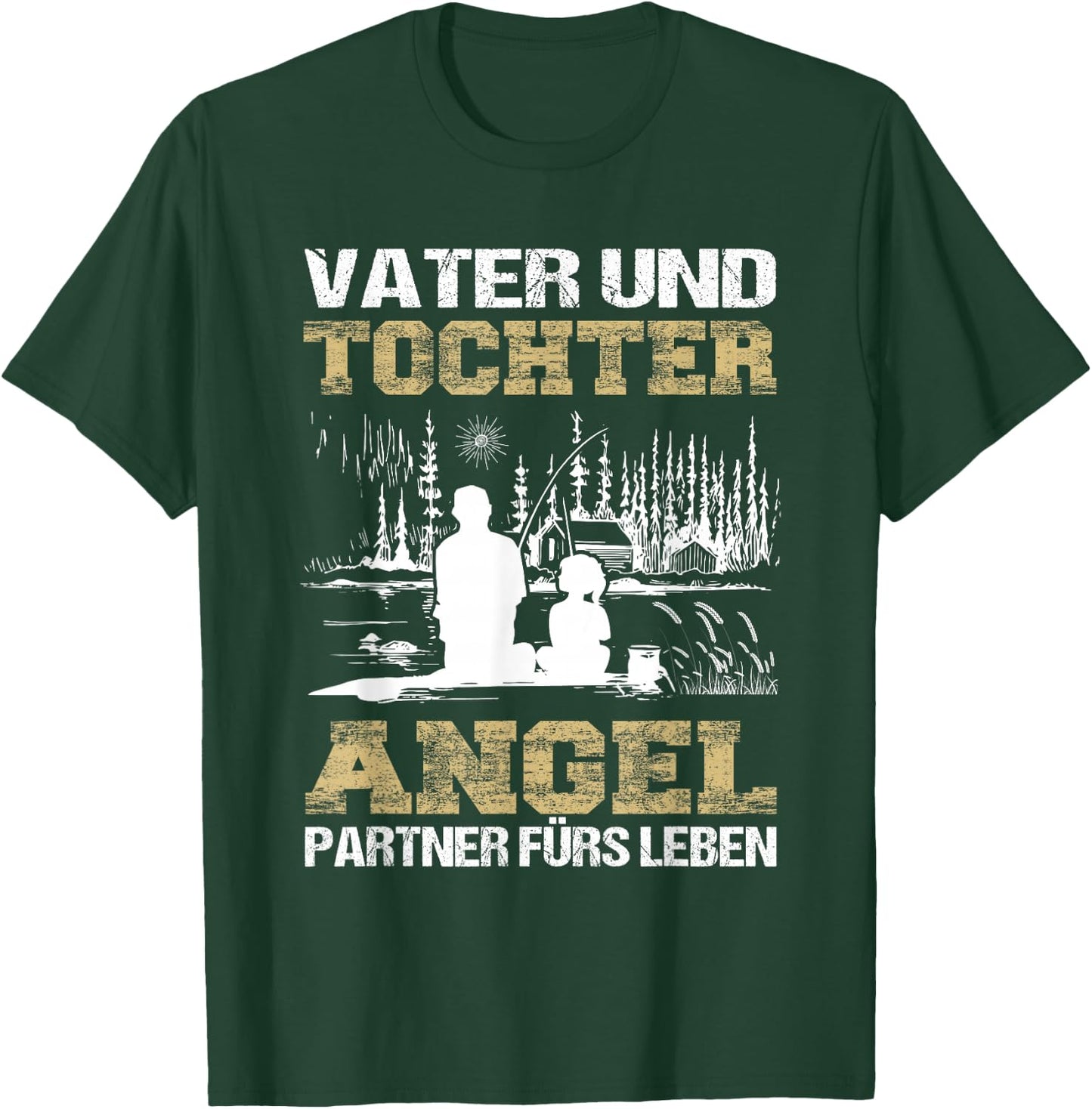 Vater und Tochter Angel Partner fürs Leben Angeln T-Shirt - T-Shirt | Forest