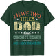 I Have Two Titles Dad And CONCRETE WORKER Fathers Day Gift T-Shirt - T-Shirt | Forest