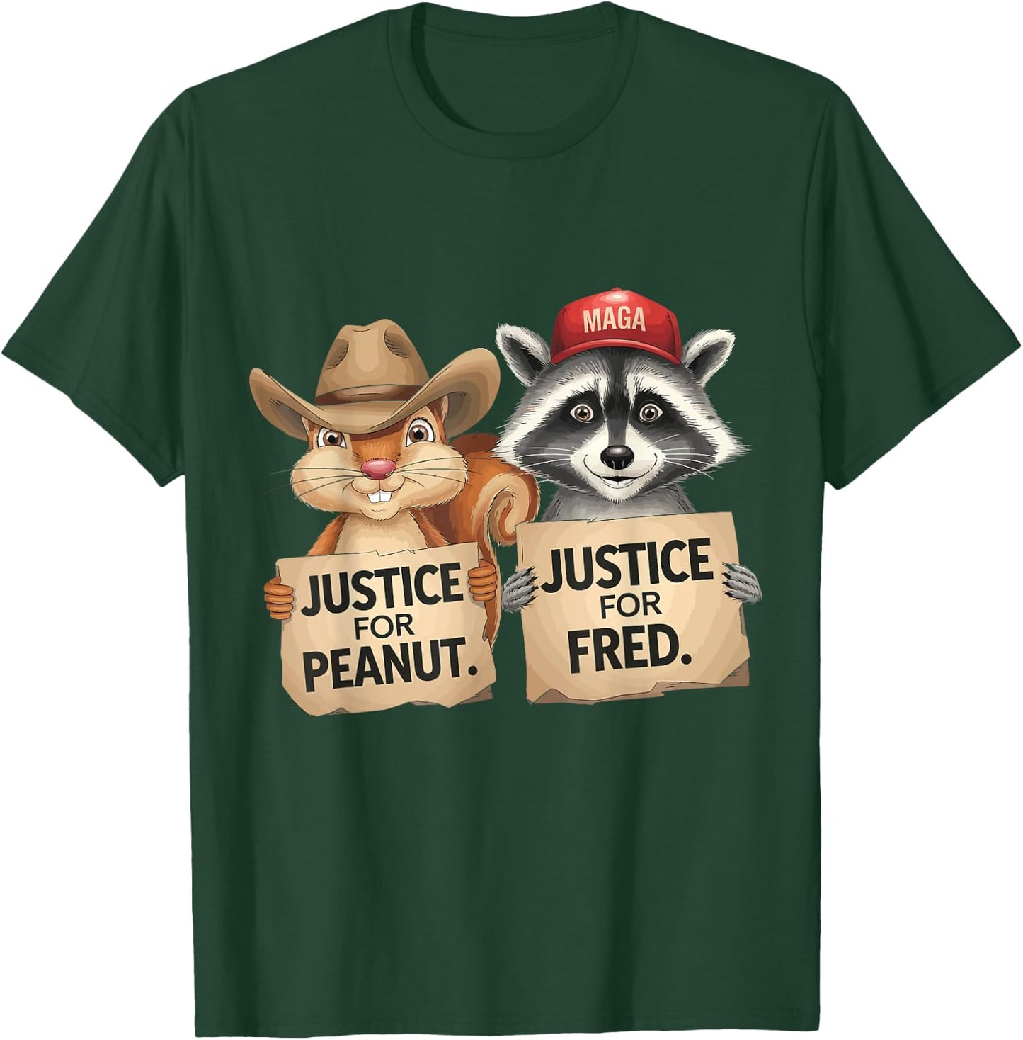 Adult Animal-Themed Black Small T-Shirt - T-Shirt | Forest