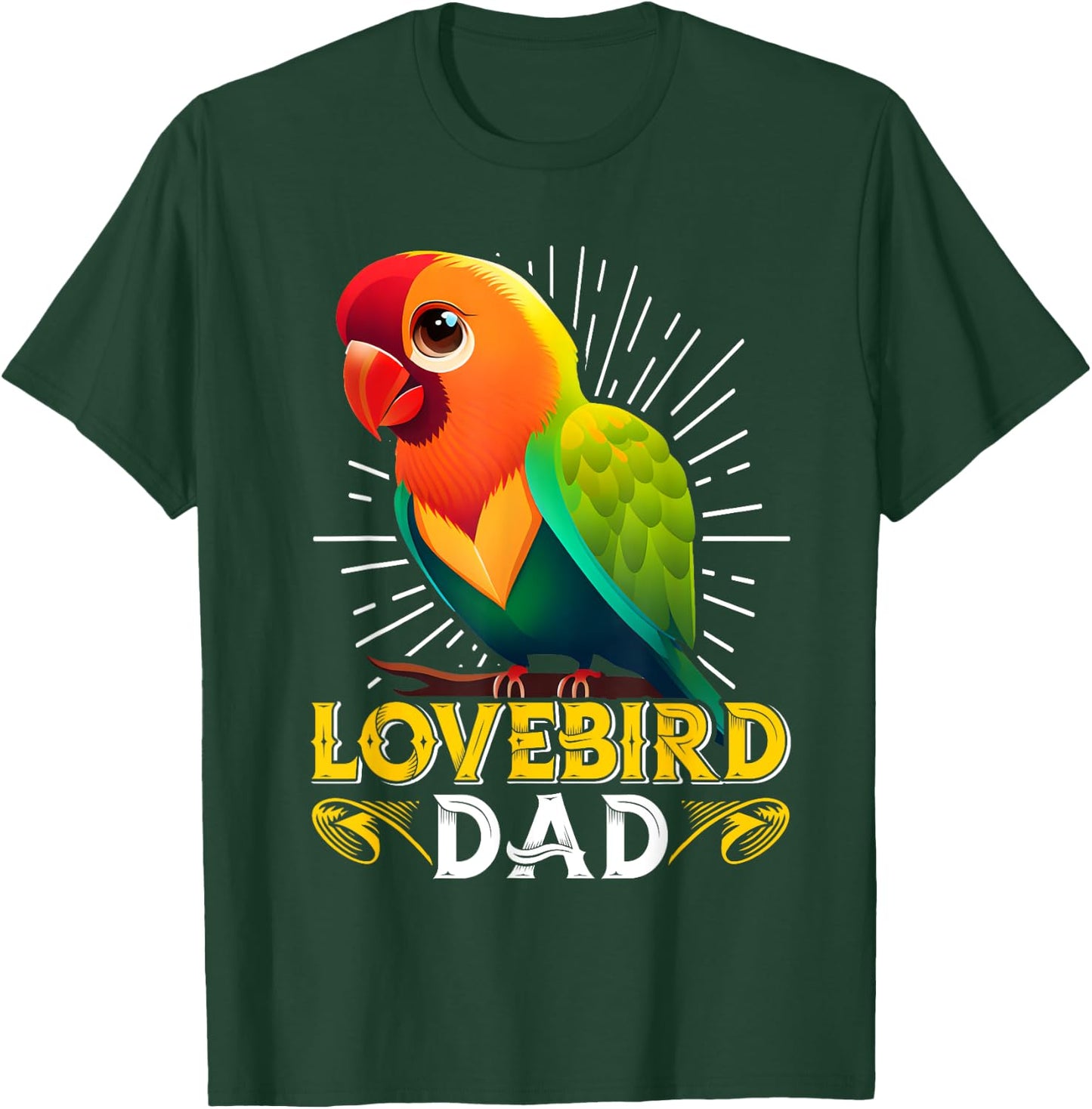Lovebird Dad Bird lover Parrot Men Lovebird Daddy T-Shirt - T-Shirt | Forest