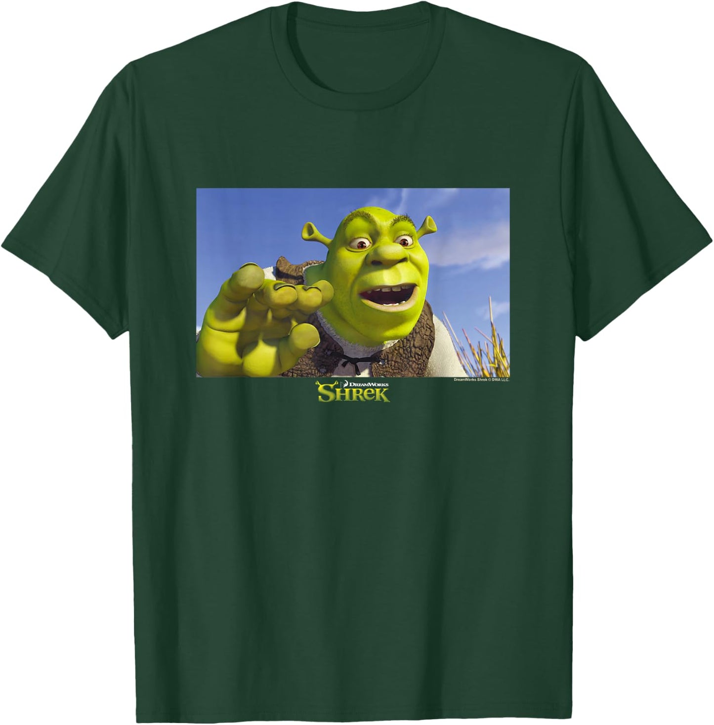 Shrek Iconic Sarcastic Shrek Scene Big Chest Poster T-Shirt - T-Shirt | Forest