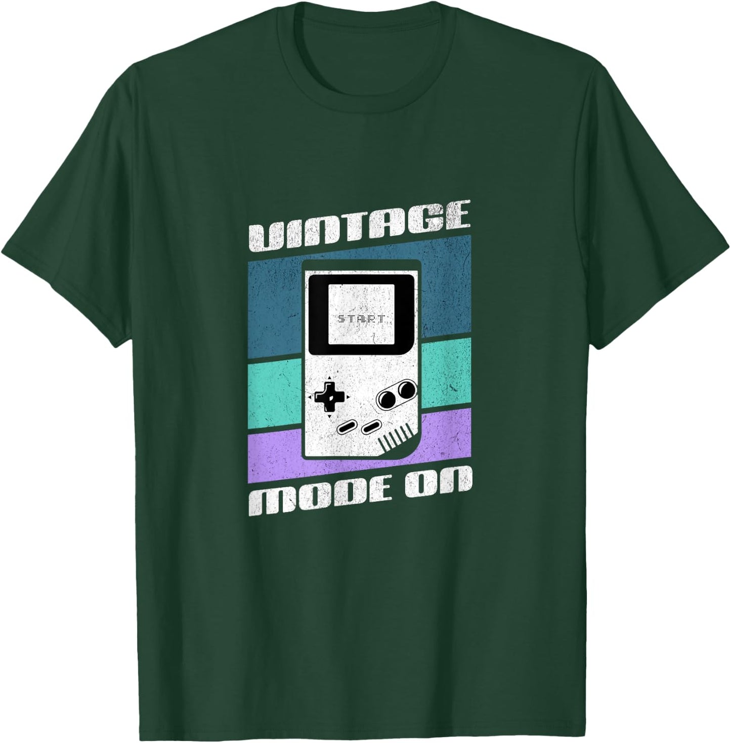 Vintage Mode on Gaming Retro Oldschool Game Boy 80s 90s , black T-Shirt - T-Shirt | Forest