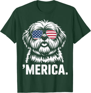Shih Tzu 4th of July ‘Merica Patriotic T-Shirt - T-Shirt | Forest