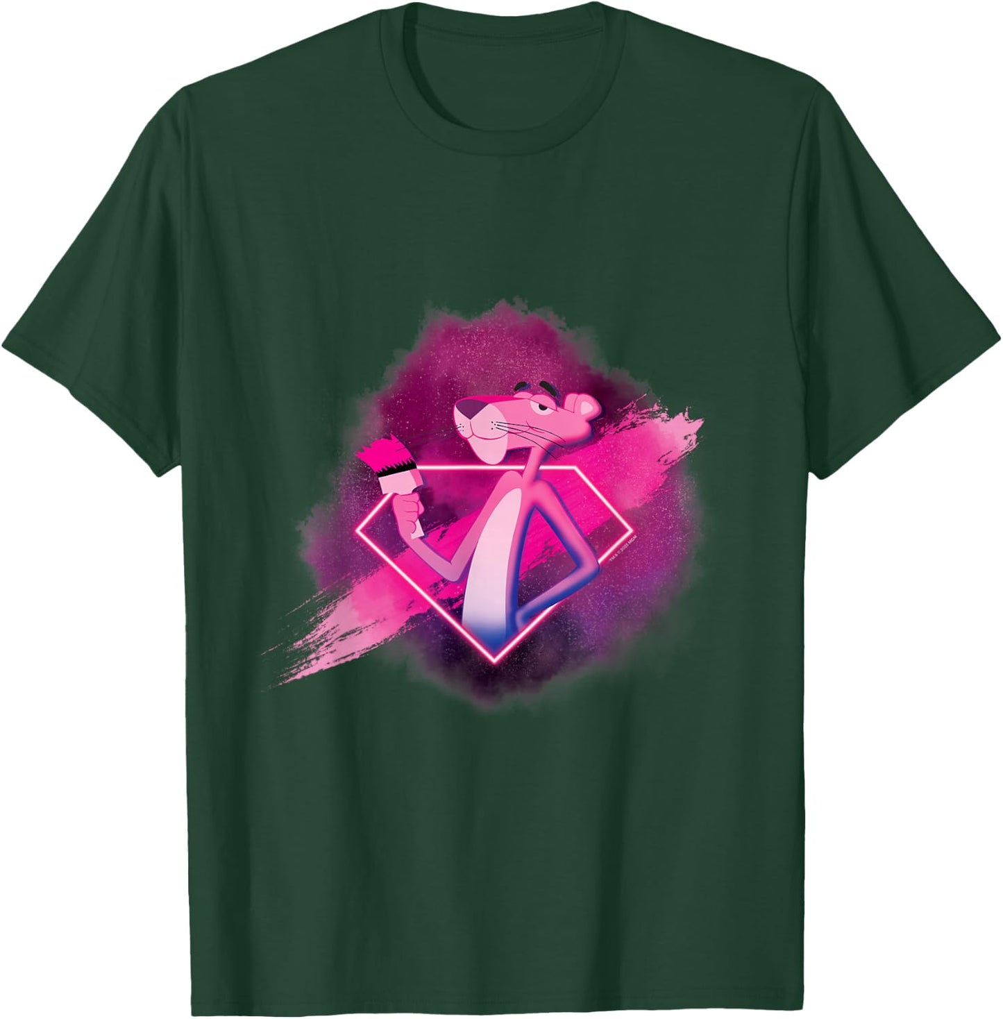Pink Panther Diamond Brush , black T-Shirt - T-Shirt | Forest