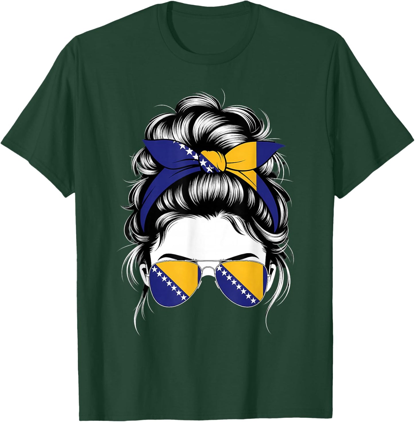 Bosnien und Herzegowina Flagge Bosnische Wurzeln T-Shirt - T-Shirt | Forest
