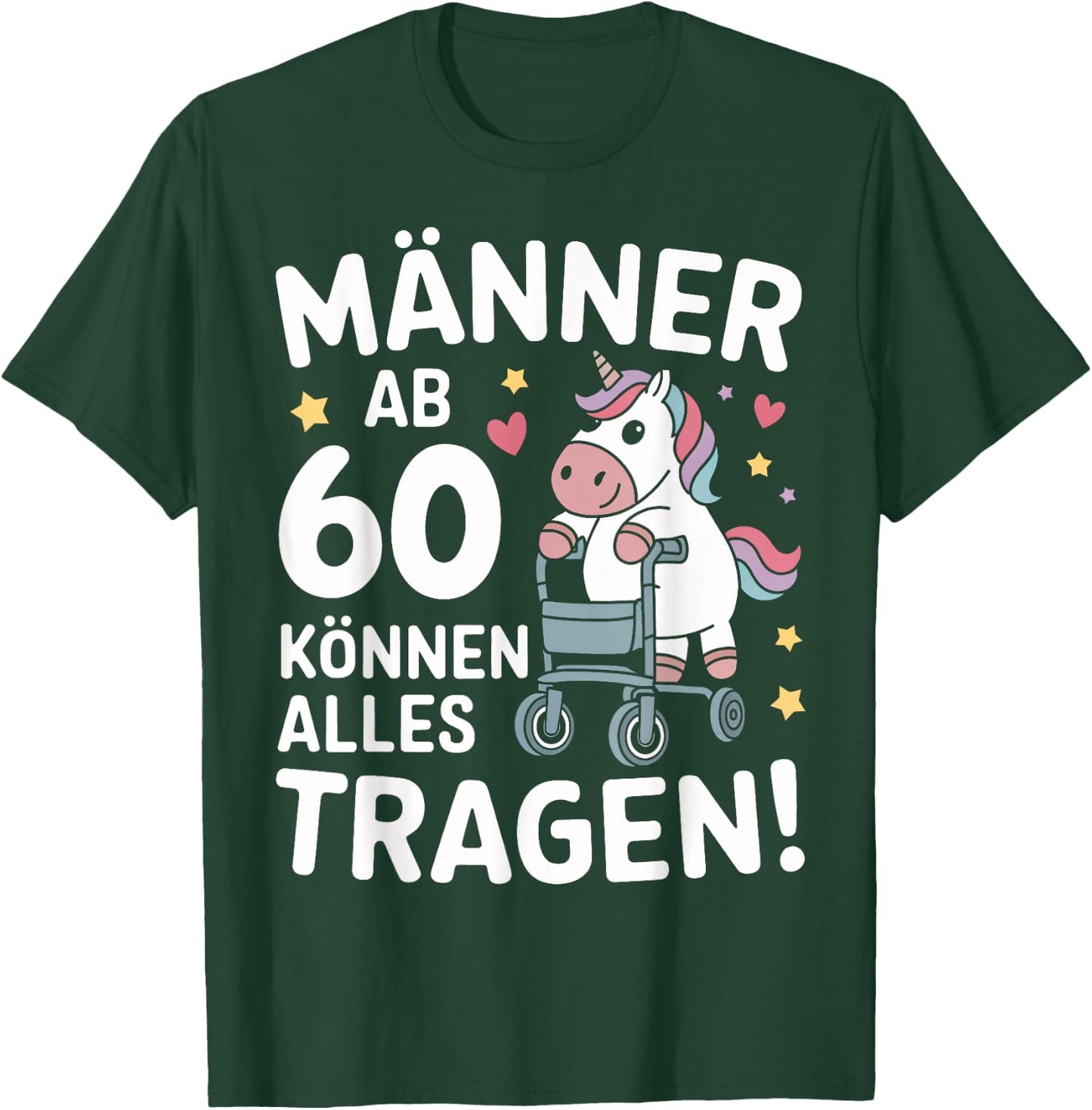 60th Birthday Man Woman 60 Years 1964 Decorative Funny Gift , black T-Shirt - T-Shirt | Forest