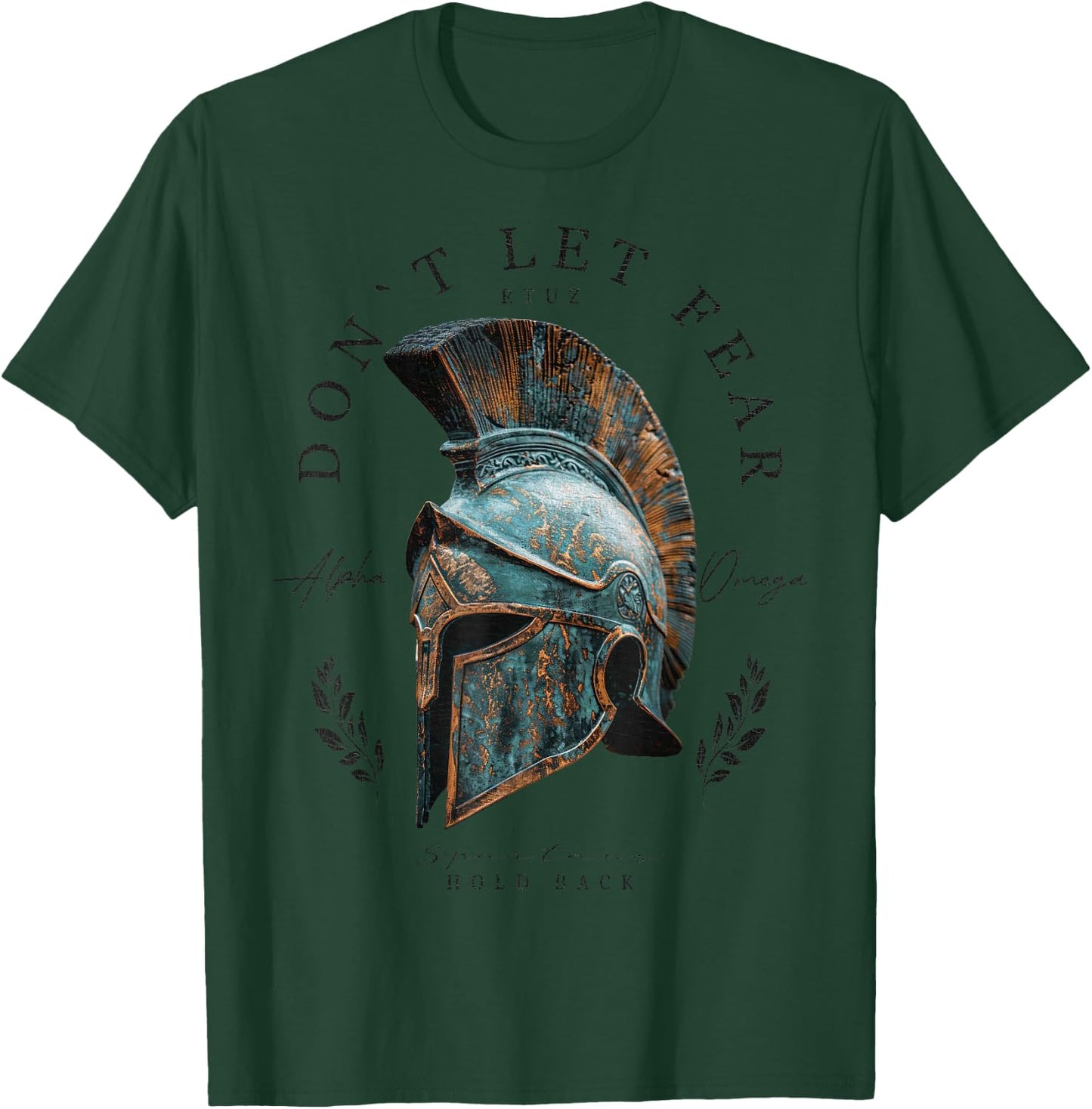 / Greece Patriot Spartan Warrior Griechischer Sparta Helm Krieger Soldat Spartaner T-Shirt - T-Shirt | Forest