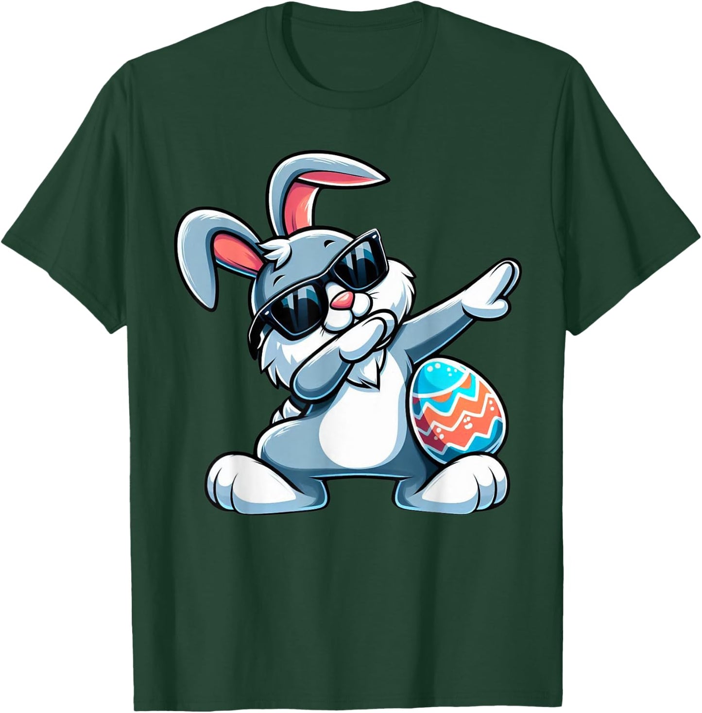Dabbing Bunny Easter Eggs Dab Boys Girls Kids Rabbit T-Shirt - T-Shirt | Forest