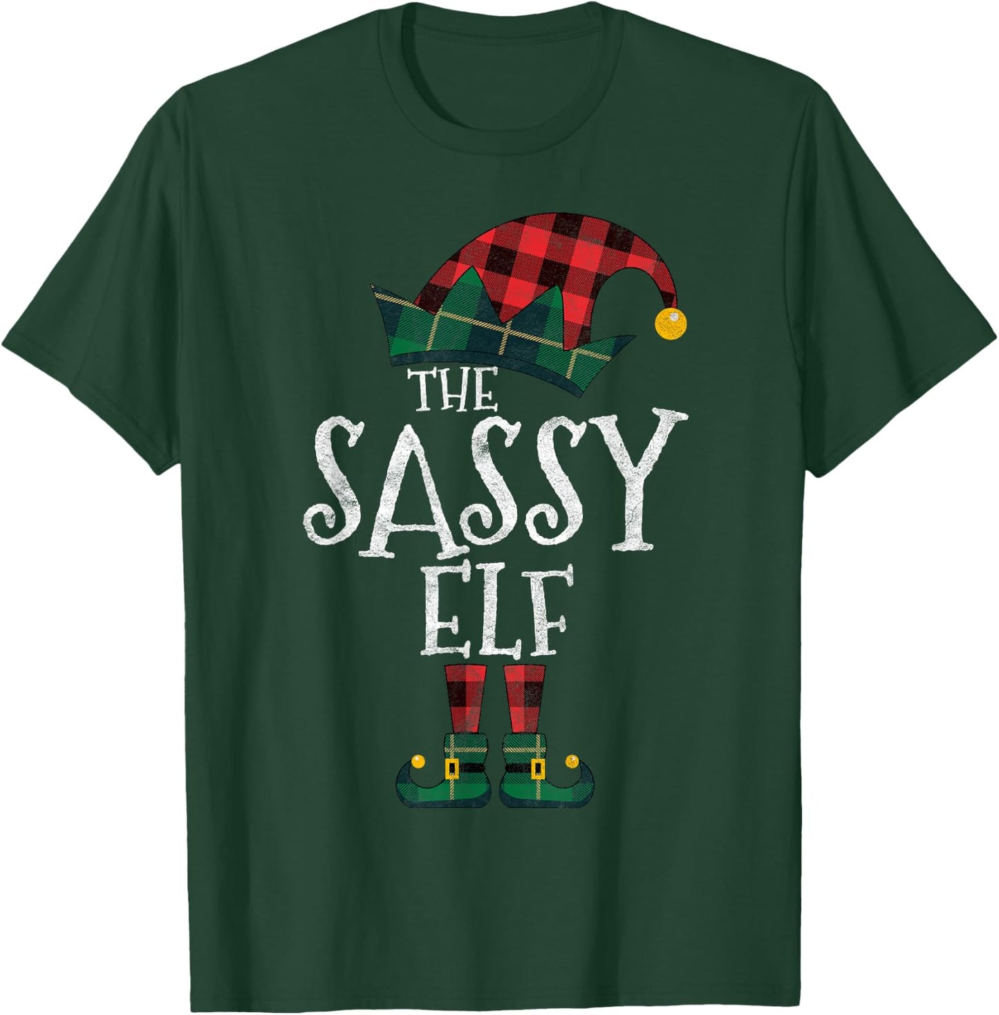 The Sassy Elf Matching Family Group Gift Funny Christmas T-Shirt - T-Shirt | Forest