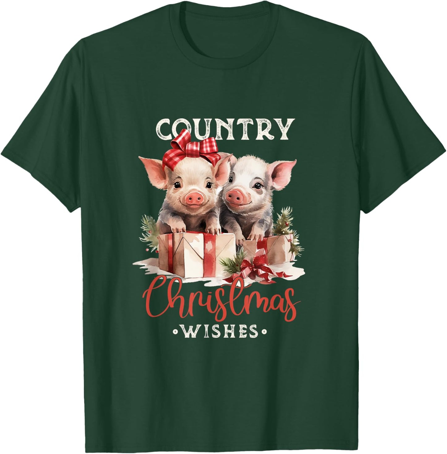 Christmas Pig Merry Pigmas Pig Lover T-Shirt - T-Shirt | Forest