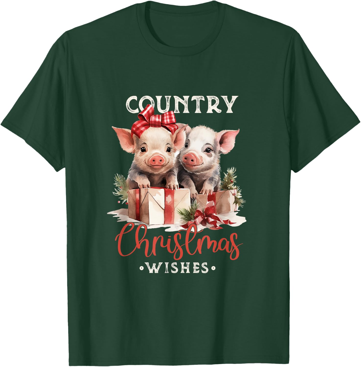 Christmas Pig Merry Pigmas Pig Lover T-Shirt - T-Shirt | Forest
