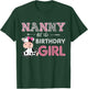 Nanny of The Birthday Girl Farm Cow Grandma Matching Family T-Shirt - T-Shirt | Forest