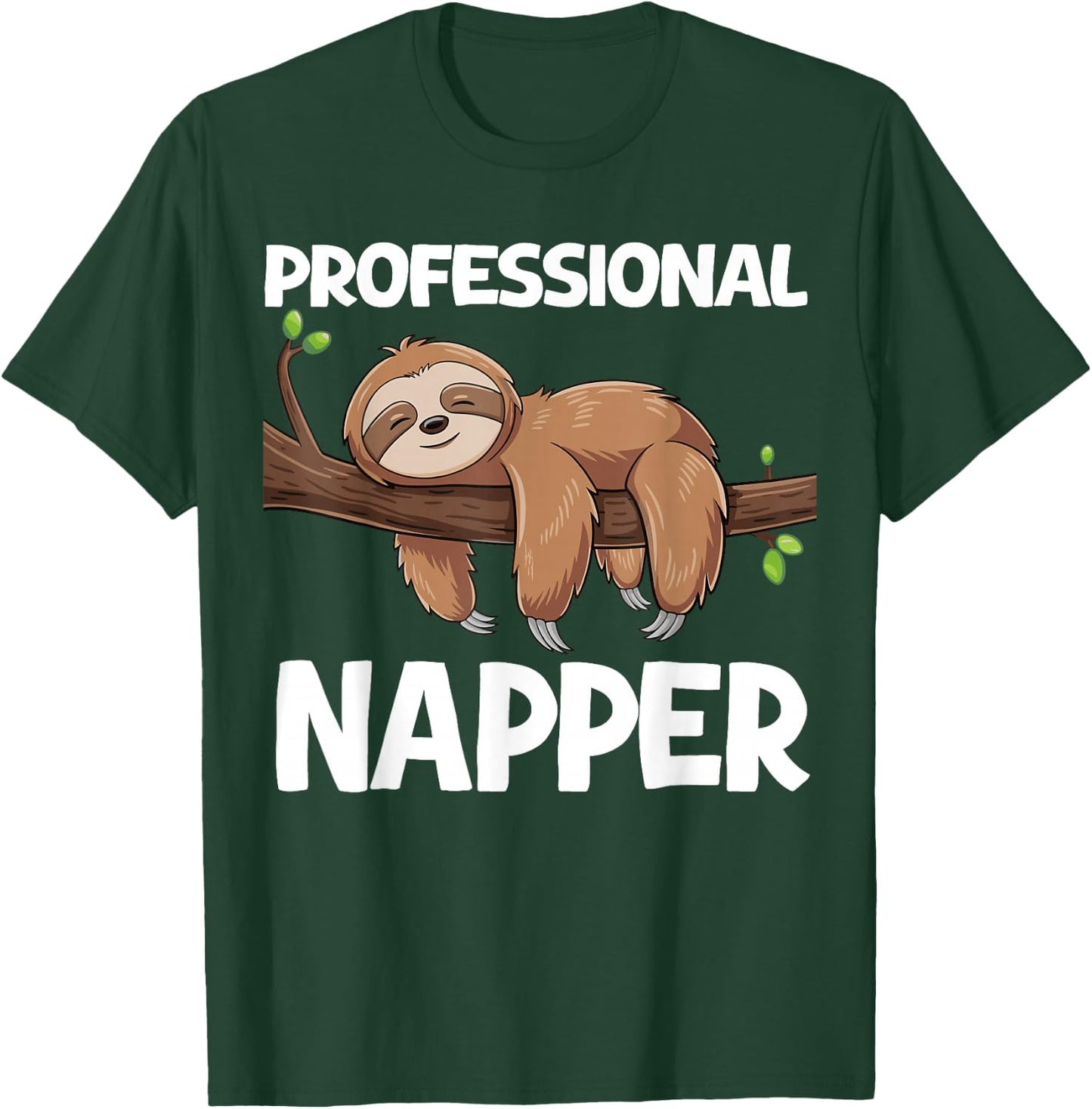 Professional Napper Sloth T-Shirt - T-Shirt | Forest