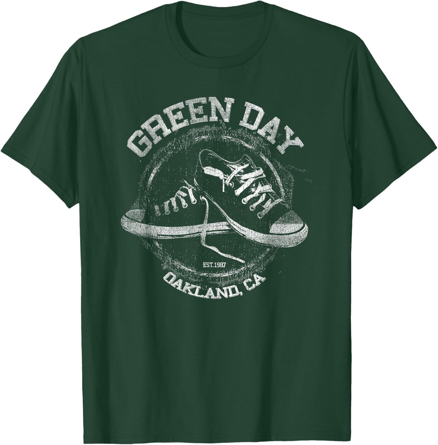 Green Day Men's Black Short Sleeve Small Classic Pull-On T-Shirt - T-Shirt | Forest