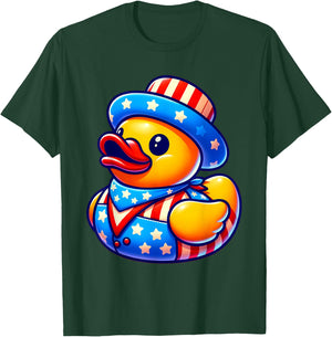 Rubber Duck 4th of July Independence Day Men Women Kids T-Shirt - T-Shirt | Forest