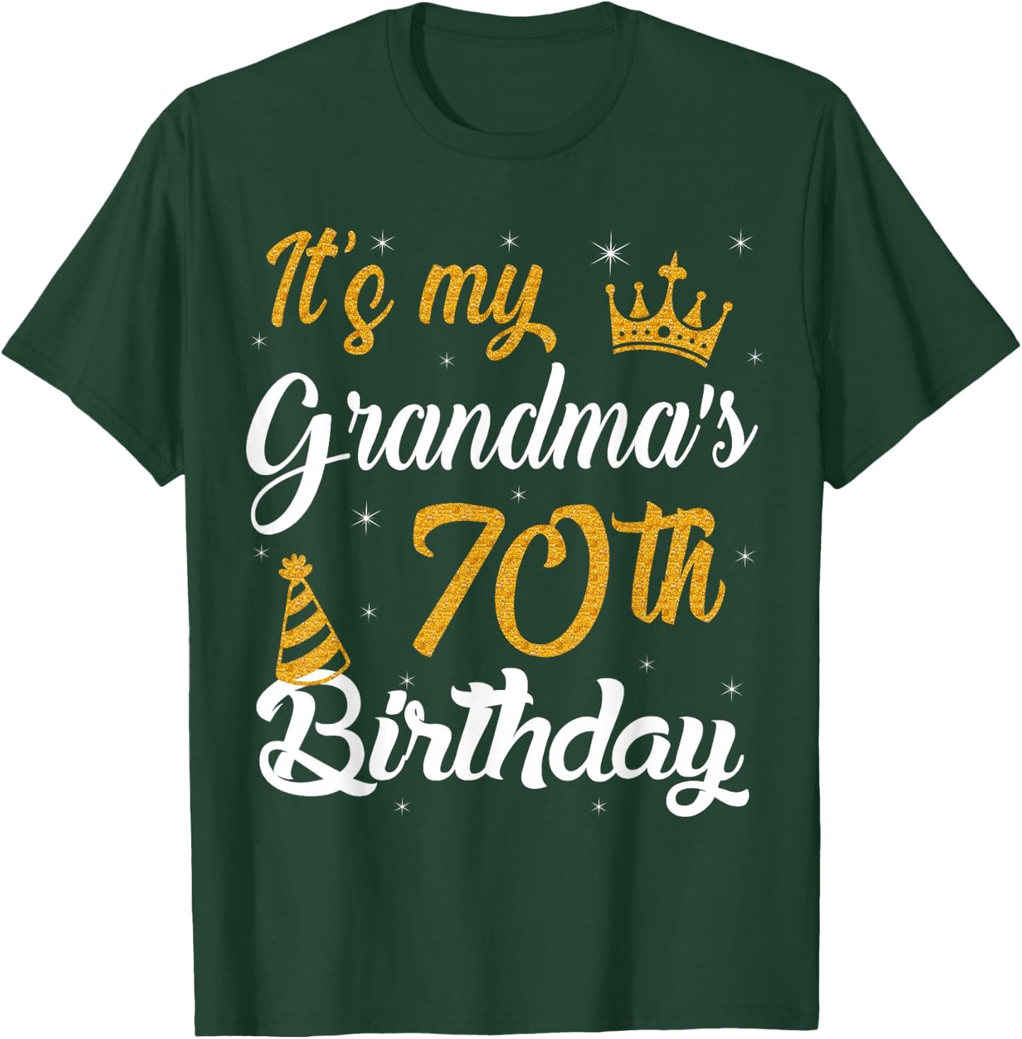 Happy It's My Grandma's 70th Birthday 1955 70 Years Old T-Shirt - T-Shirt | Forest