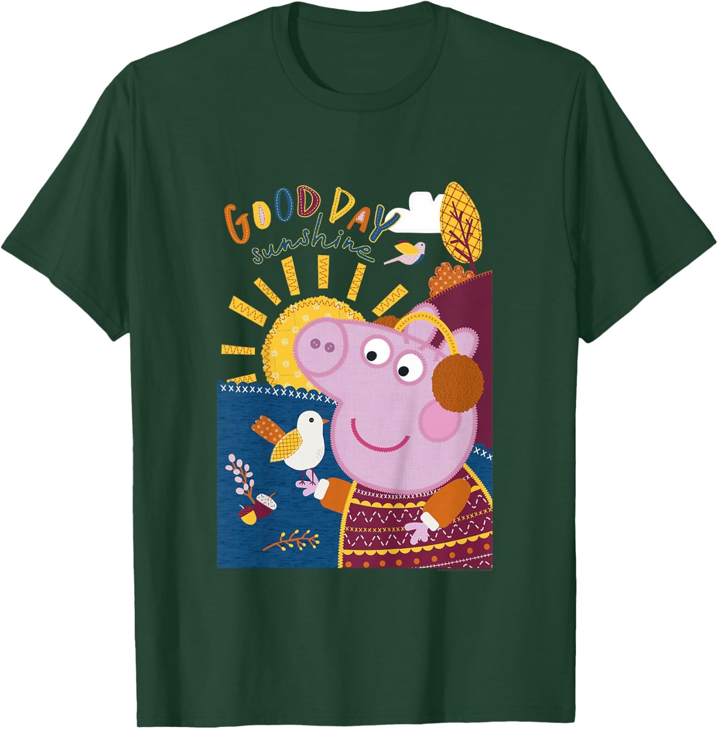 Peppa Pig Good Day Sunshine Colorful Nature Portrait T-Shirt - T-Shirt | Forest