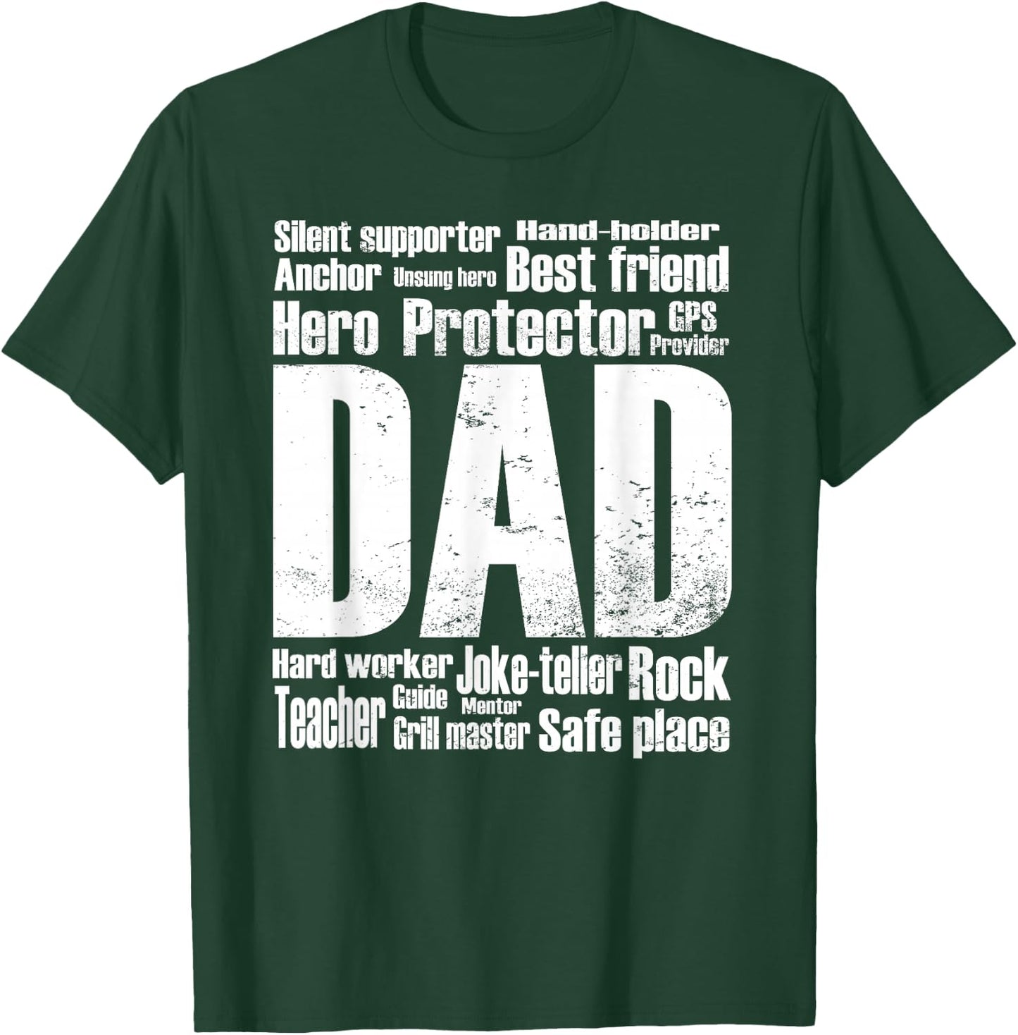 Funny Dad Meaning Word Collage Vintage Style Father's Day T-Shirt - T-Shirt | Forest