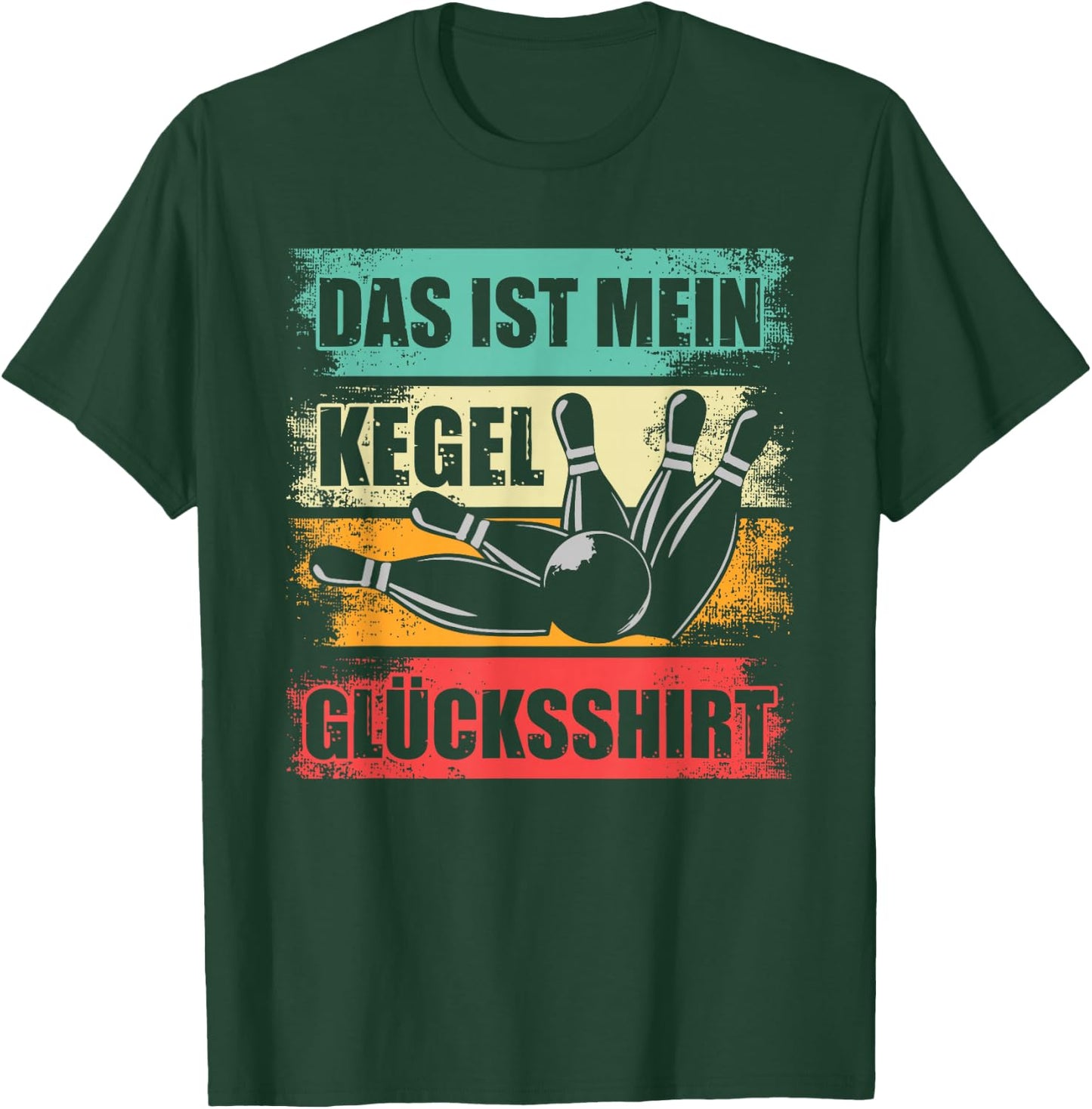 Kegel Lucky Shirt Skittles Skittler Sports Kegler Cones , black T-Shirt - T-Shirt | Forest
