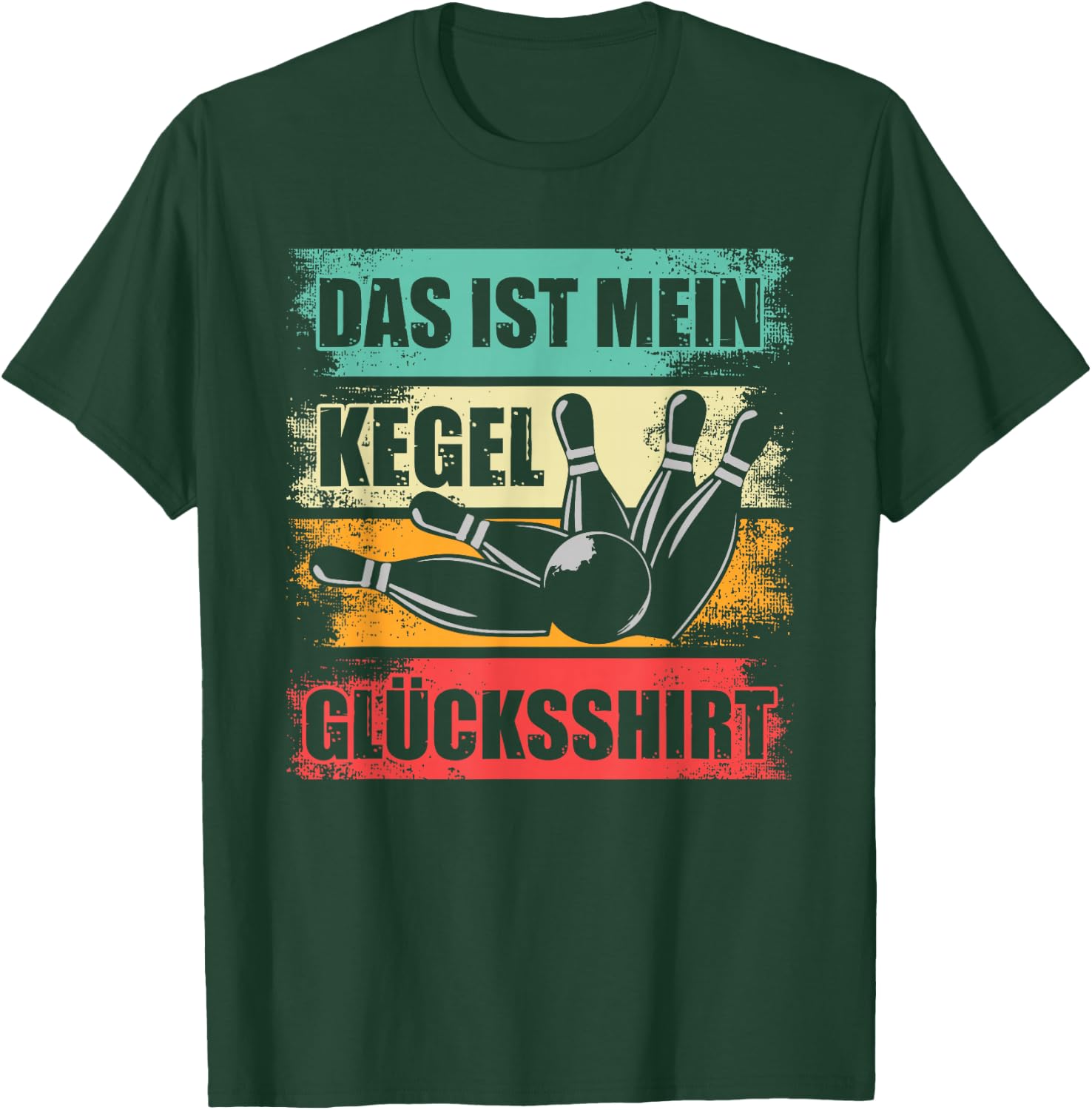 Kegel Lucky Shirt Skittles Skittler Sports Kegler Cones , black T-Shirt - T-Shirt | Forest