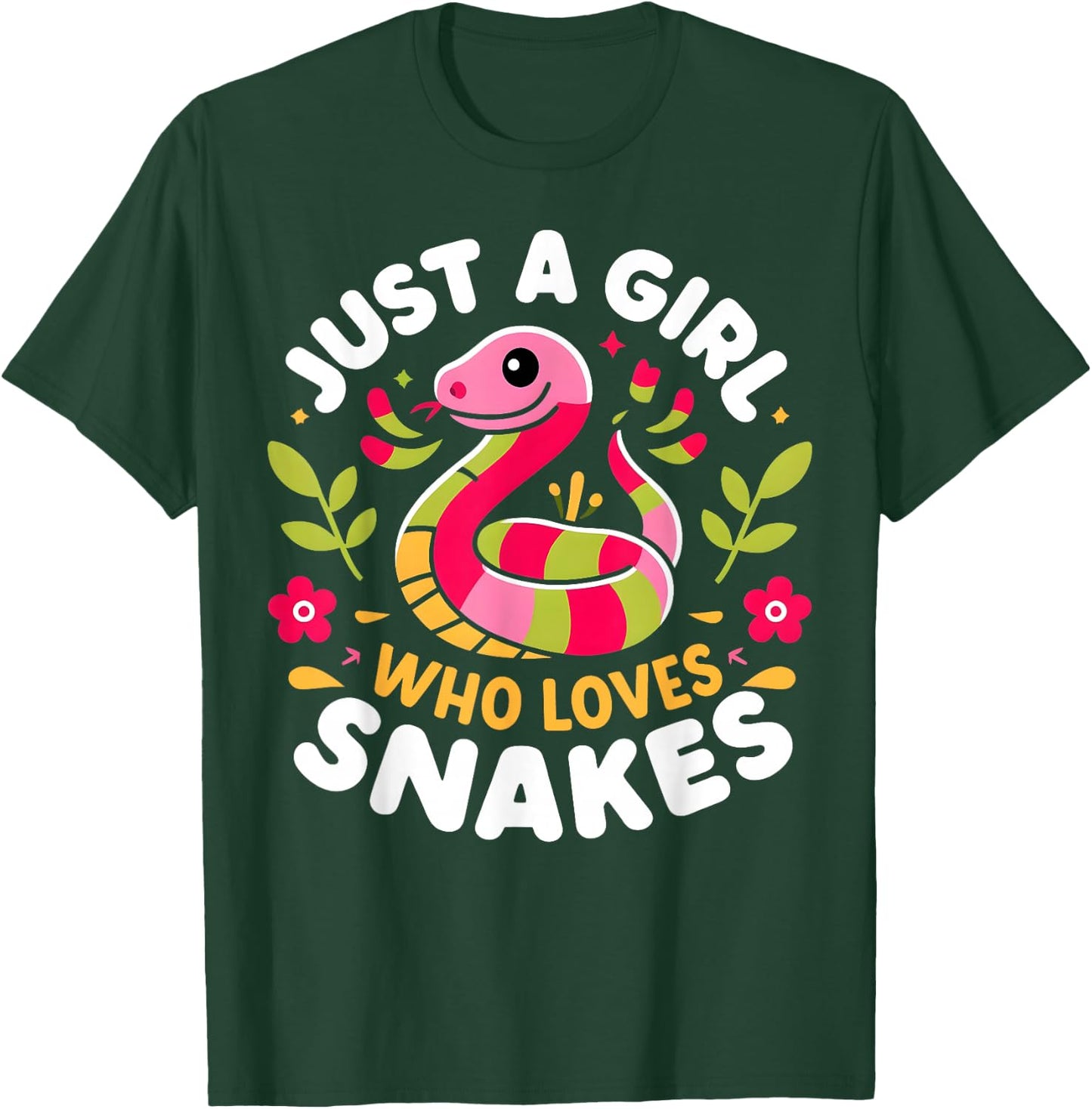 Snake Girl - I Love Snakes - Woman Snakes T-Shirt - T-Shirt | Forest