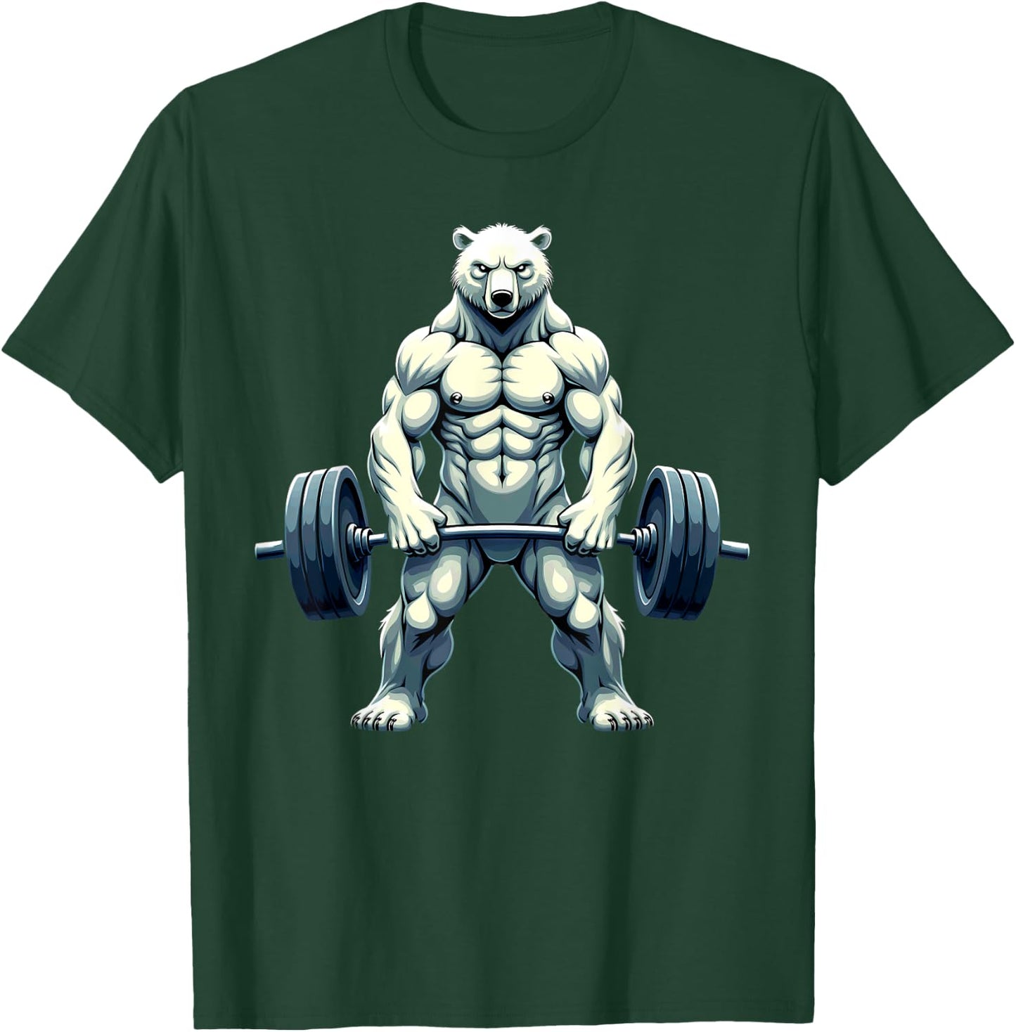 Workout Gym Polar Bear Deadlift Weightlifting T-Shirt - T-Shirt | Forest