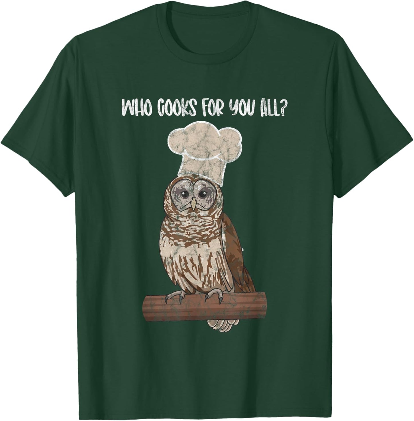 Barred Owl Chef owl lover, bird fan birder T-Shirt - T-Shirt | Forest