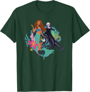 Disney The Little Mermaid Ariel, Flounder and Ursula T-Shirt - T-Shirt | Forest