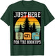 Camping RV Travel Vacation Just Here for the Hookups Funny T-Shirt - T-Shirt | Forest