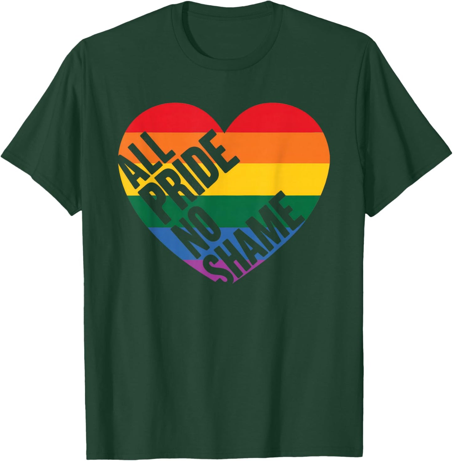 LGBT Pride Flag Rainbow Lesbian Transgender Homo T-Shirt - T-Shirt | Forest