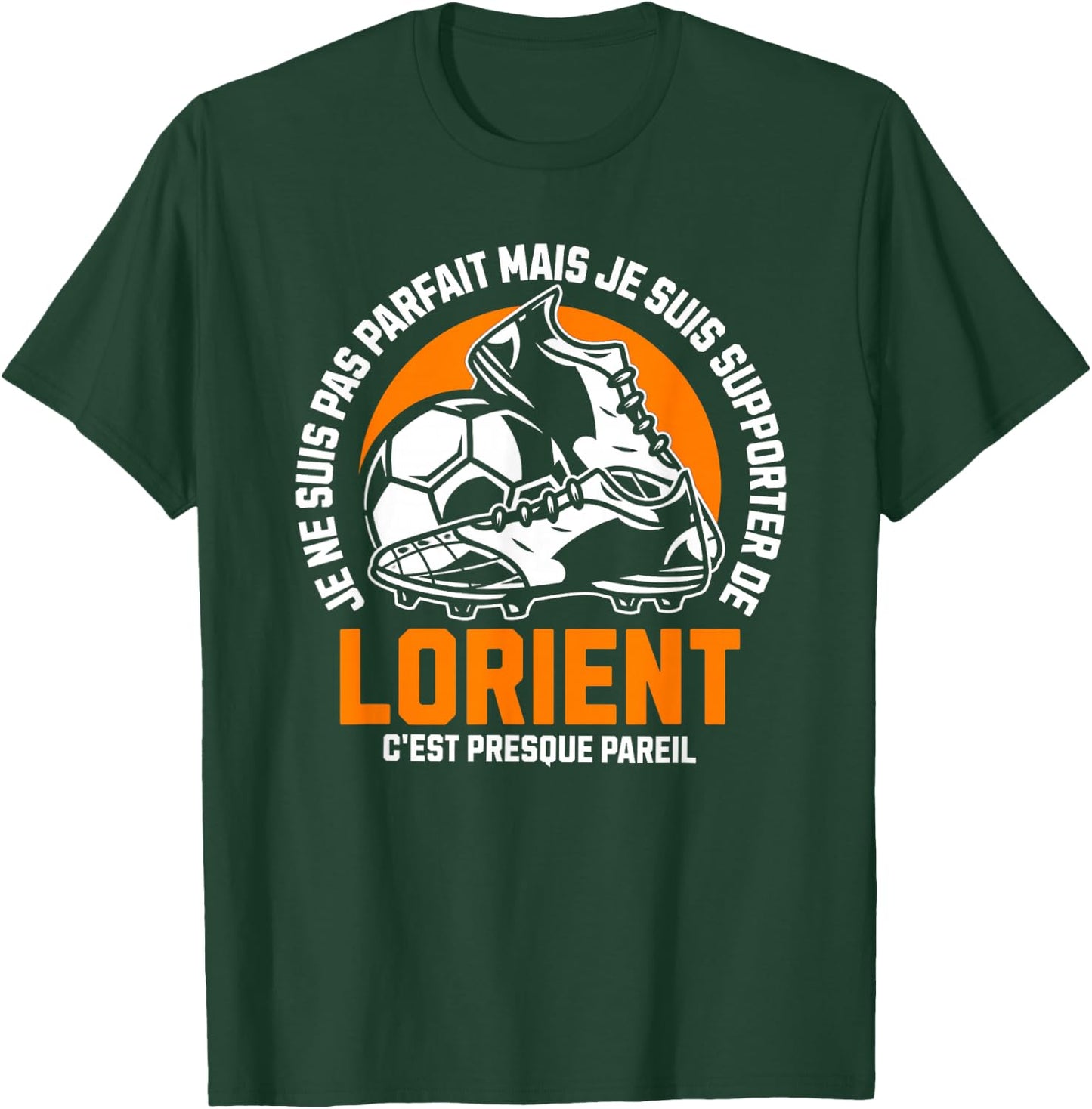 LORIENT FOOT SUPPORTER - FOOTBALL - LORIENTAIS HUMOUR , Black, S T-Shirt - T-Shirt | Forest
