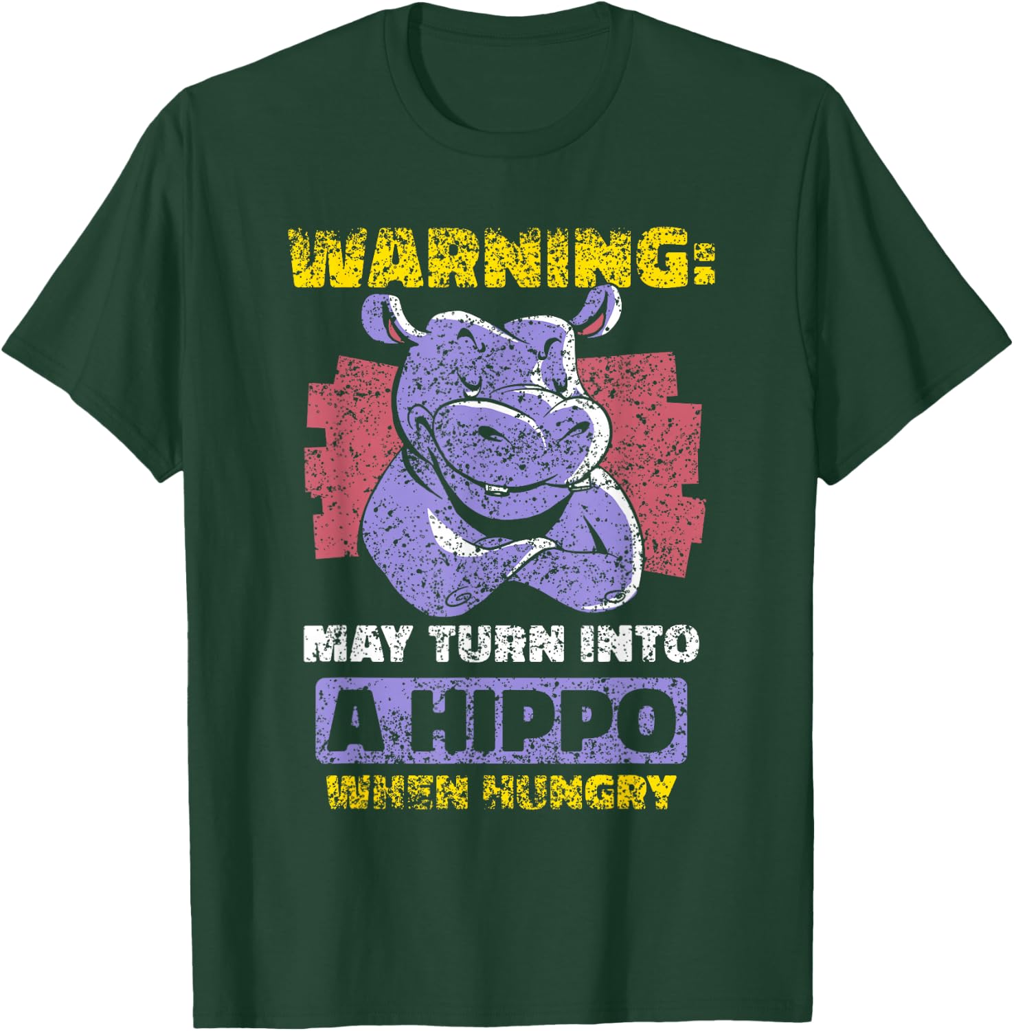 May Turn Into A Hippo When Hungry Hippos Hippopotamus Cute T-Shirt - T-Shirt | Forest