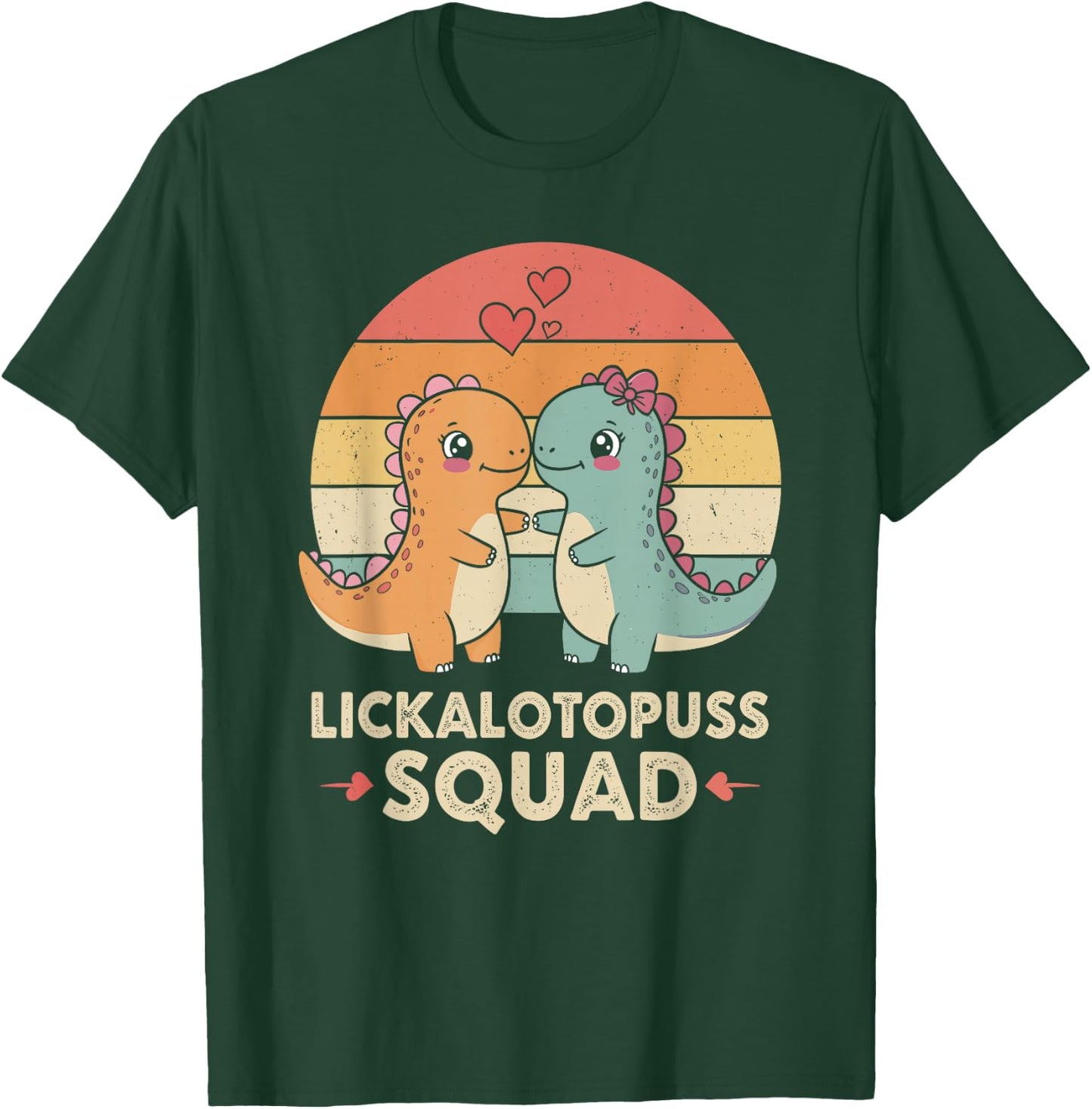 Lesbian Dinosaur Squad Funny Inappropriate Cute LGBTQ T-Shirt - T-Shirt | Forest