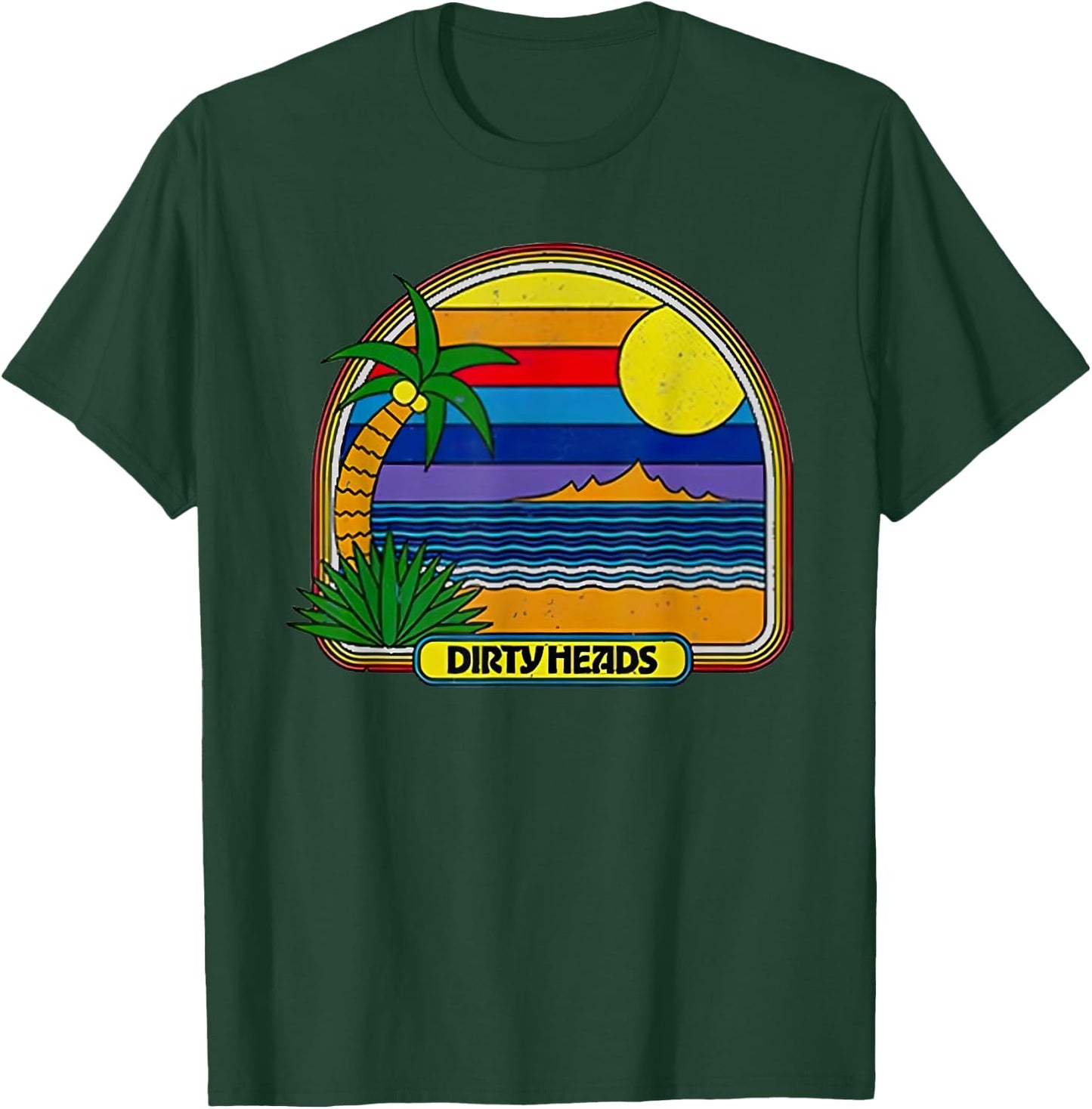 Dirty Heads Retro Beach T-Shirt - T-Shirt | Forest
