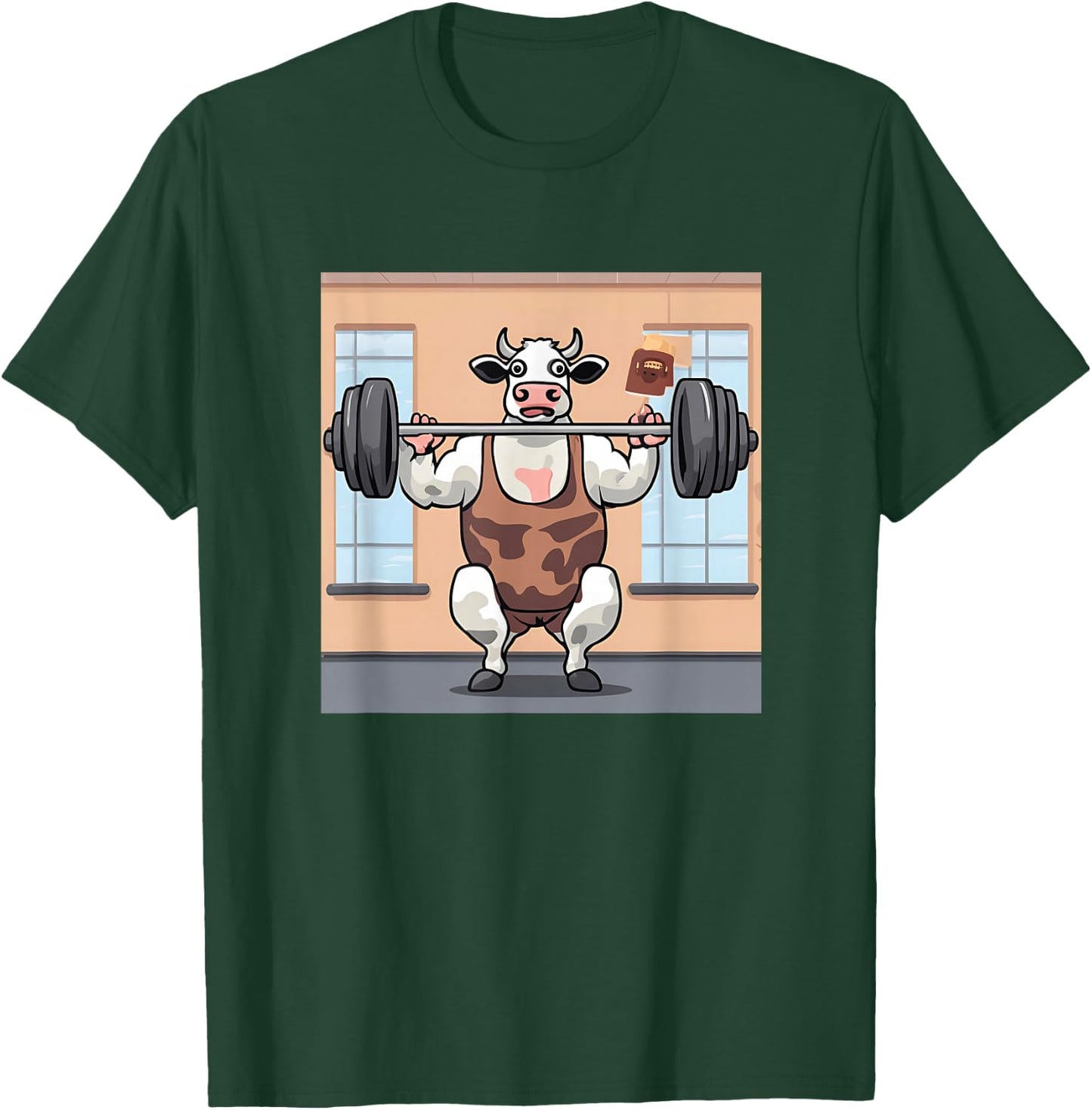 Lean Beef Cow Weightlifting Lean AF Lean Beef Patty T-Shirt - T-Shirt | Forest