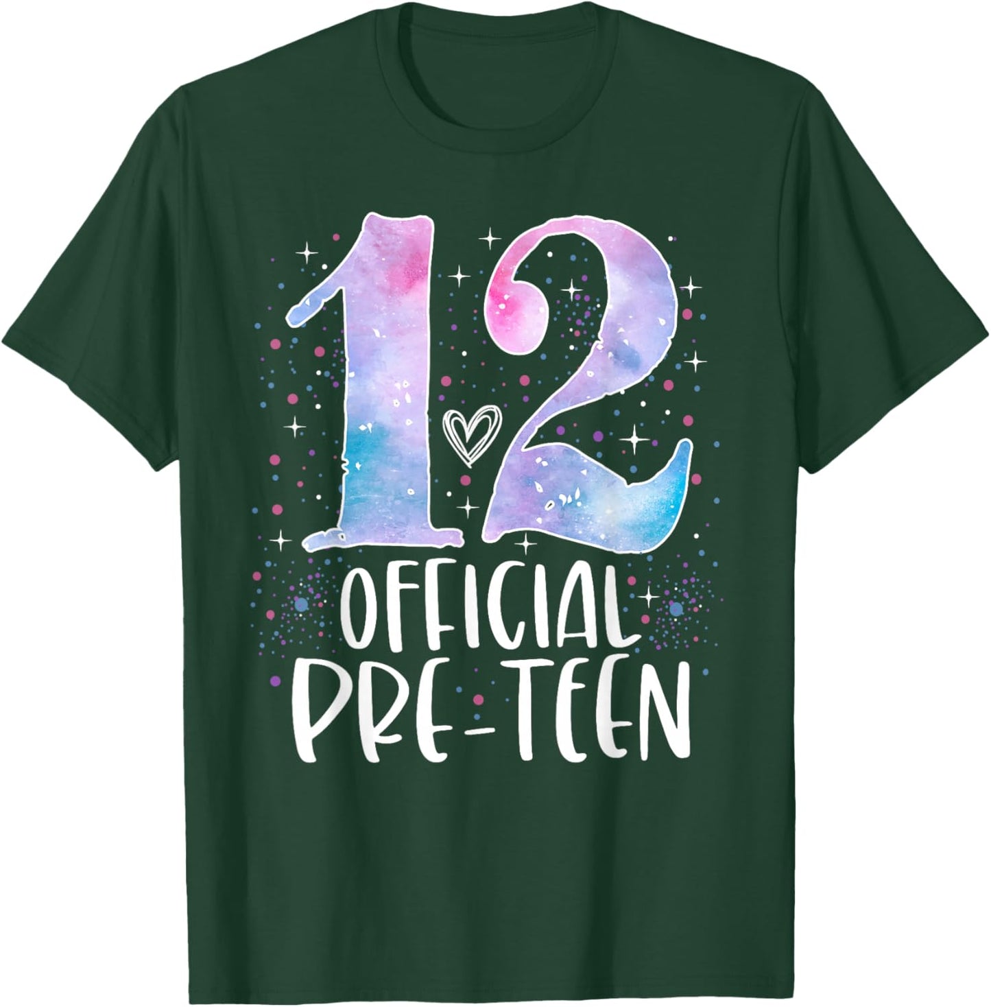 12 Official Pre-Teen 12th Birthday Girl Gifts 12 Year Old T-Shirt - T-Shirt | Forest
