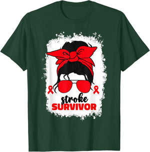 Stroke Survivor Recovery Brain Attack Stroke Awareness Month T-Shirt - T-Shirt | Forest