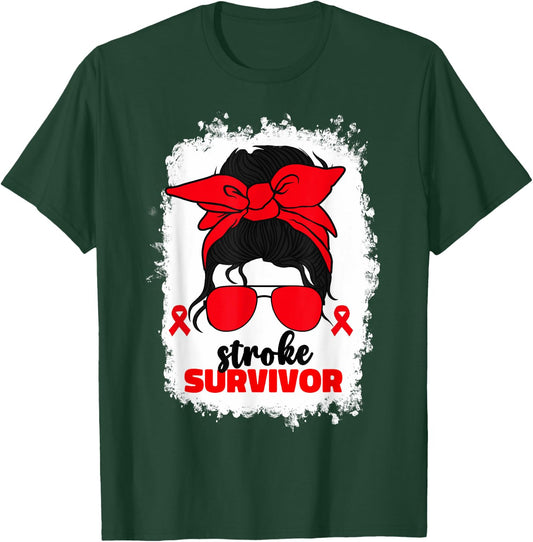 Stroke Survivor Recovery Brain Attack Stroke Awareness Month T-Shirt - T-Shirt | Forest