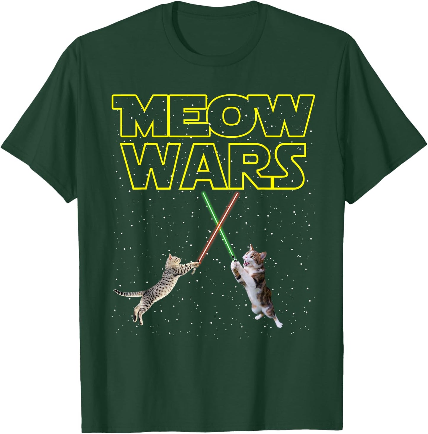 Meow Wars Cat - Funny Gifts For Cats Lovers T-Shirt - T-Shirt | Forest