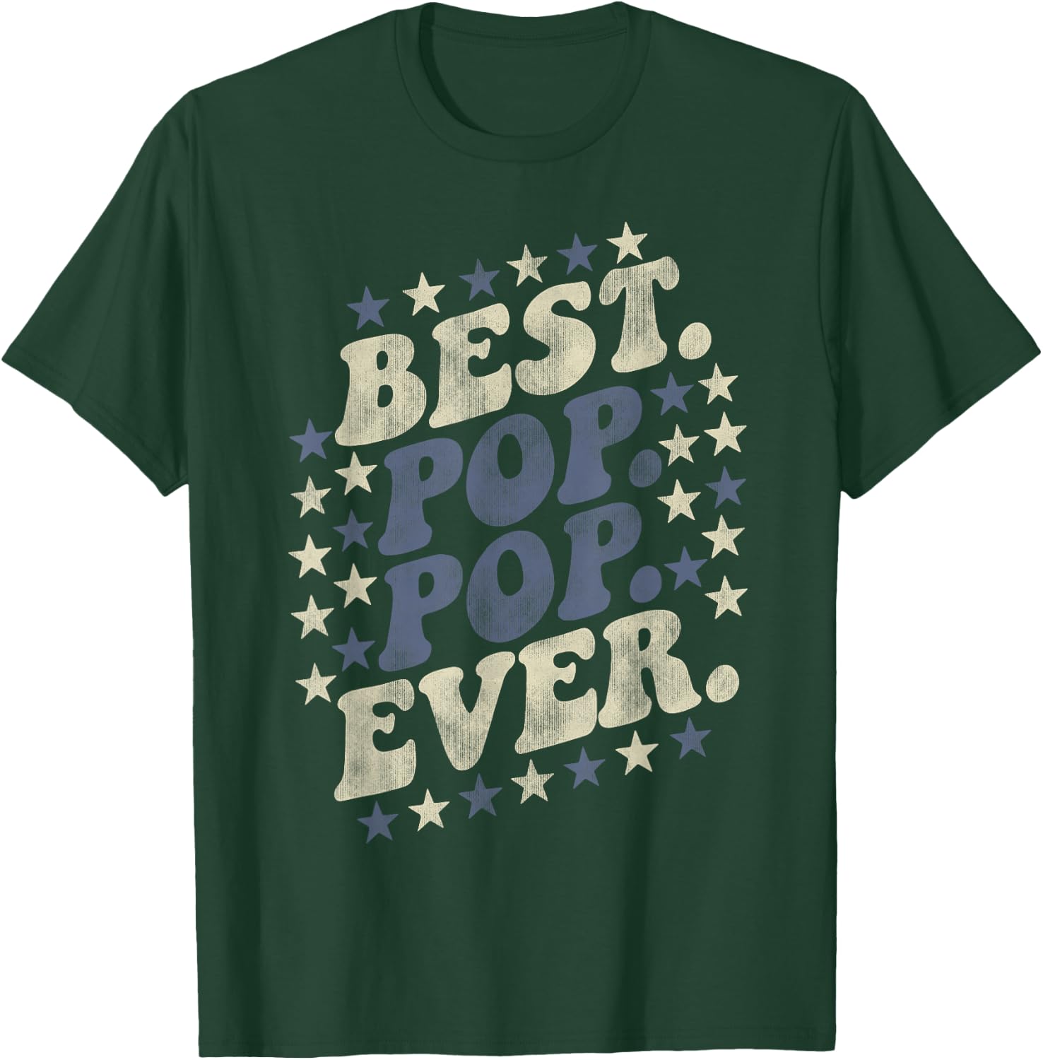 Best Pop-Pop Ever Grandpa Vintage American Flag Fathers Day T-Shirt - T-Shirt | Forest