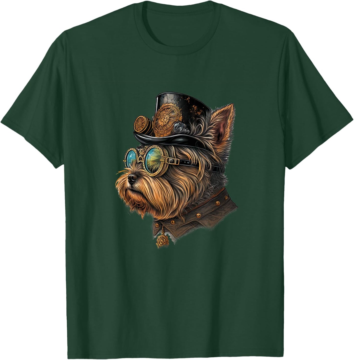 Gothic Steampunk yorkie Yorkshire Terrier T-Shirt - T-Shirt | Forest