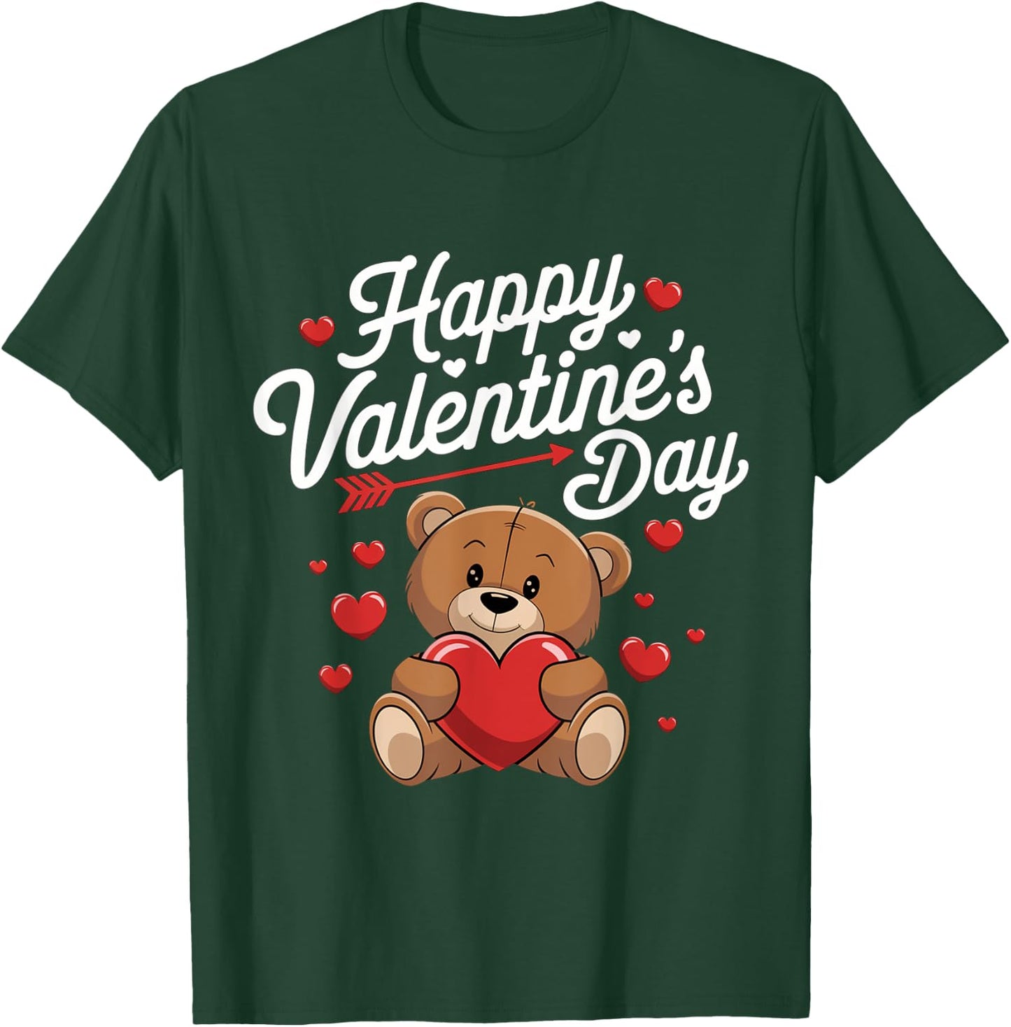 Happy Valentines Day Shirts Women Cute Valentine T-Shirt - T-Shirt | Forest