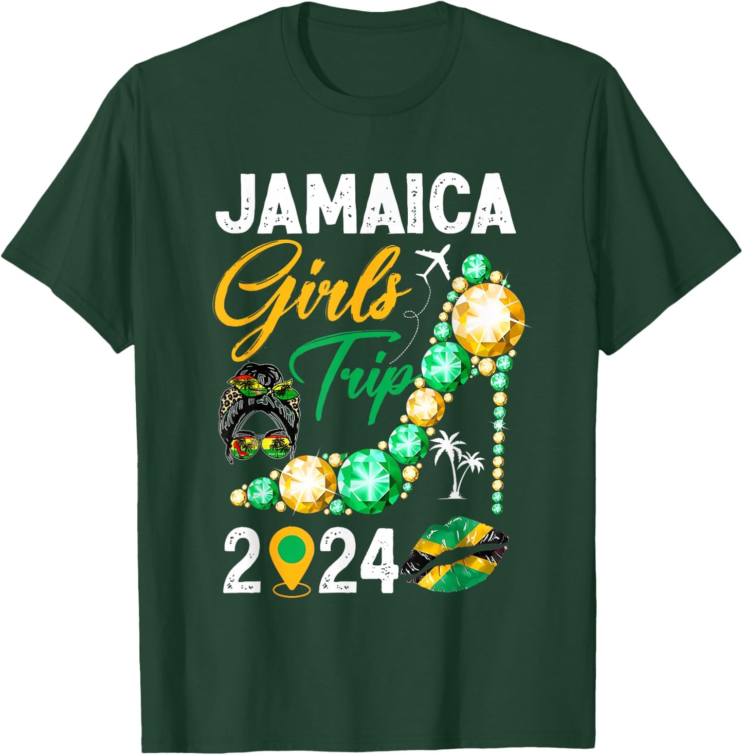 Girls Trip Jamaica 2024 Weekend Summer Vacation Trip T-Shirt - T-Shirt | Forest
