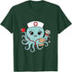 Octopus Nurse Cute Animal Nursing Cartoon Ocean T-Shirt - T-Shirt | Forest