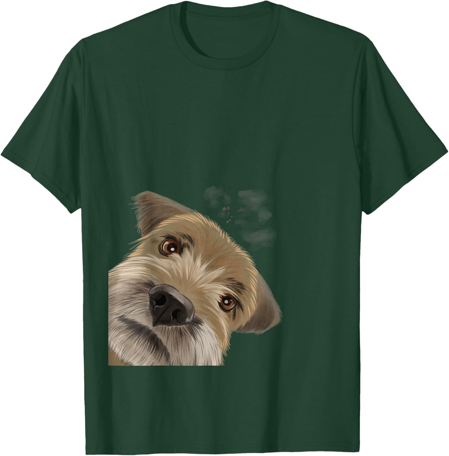 Funny Curious Dog Border Terrier T-Shirt - T-Shirt | Forest