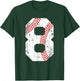 Vintage Baseball 8 Jersey Number T-Shirt - T-Shirt | Forest