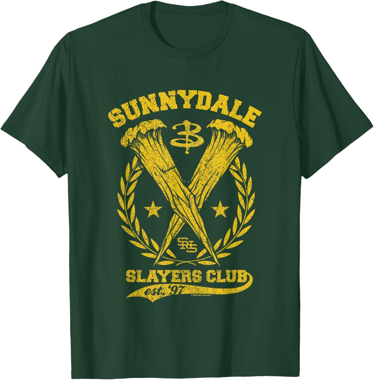 Buffy The Vampire Slayer Sunnydale Slayers Club Collegiate , Black, S T-Shirt - T-Shirt | Forest