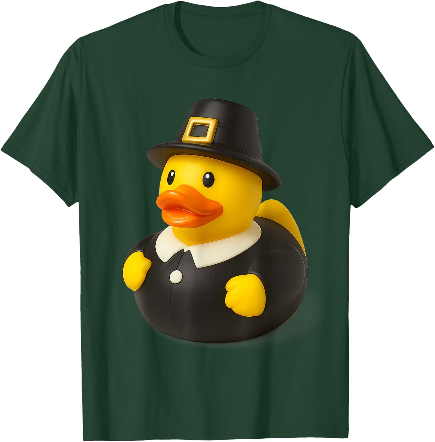 Rubber Duck Pilgrim Thanksgiving Ducky Men Women Kids T-Shirt - T-Shirt | Forest